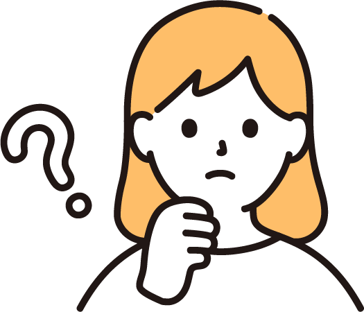 登録に迷っている女性のイラスト